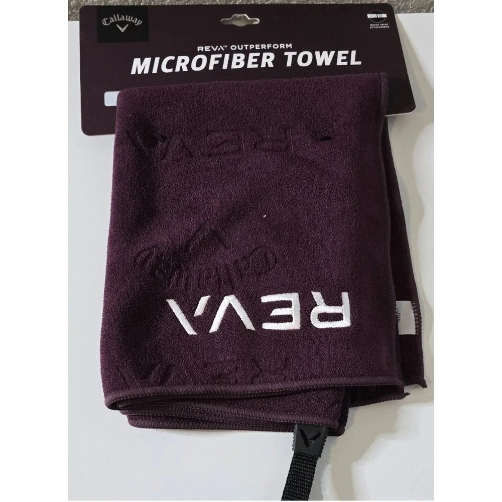 NWT Callaway Reva Outperform Purple Microfiber Golf Players‎ Towel